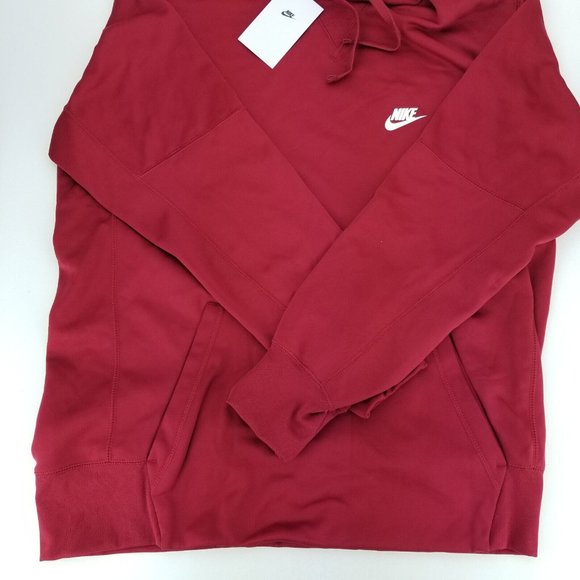 Nike Men's NWS Maroon Red Pullover Hoodie DX6945 613 Size S - XL MSRP $80 - Picture 2 of 4